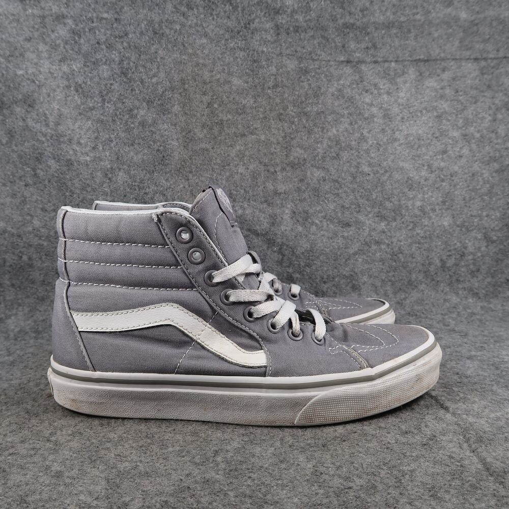Vans Shoes Womens 8 Sneakers Sk8 Hi Casual Canvas Grey Lace Up Skate High Top